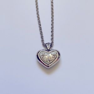 Brighton Daisy Heart Reversible Pendant